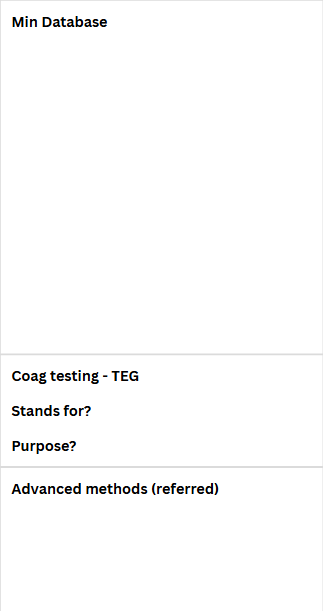 <p>Ancillary Tests</p>