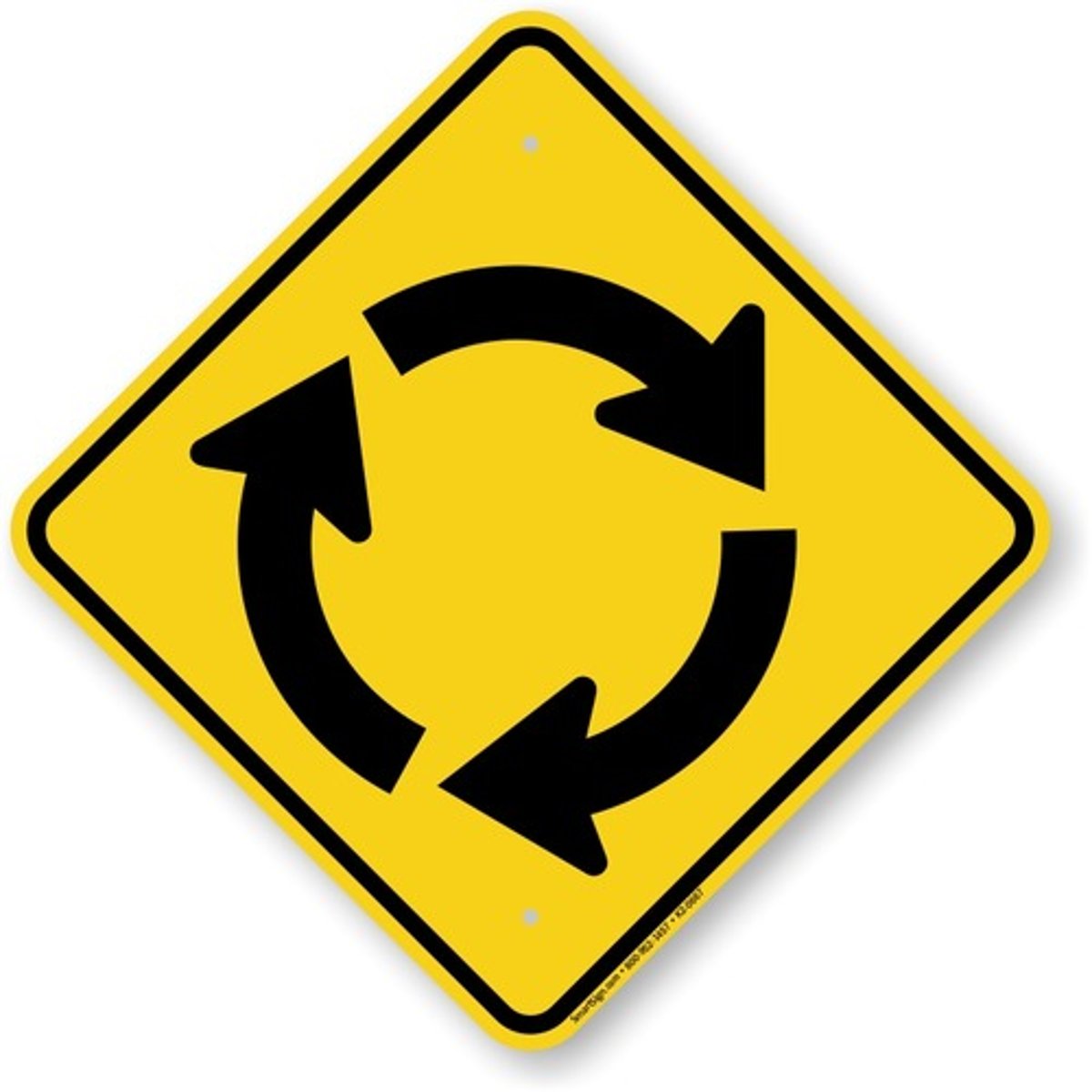 <p>C) a roundabout intersection ahead</p>