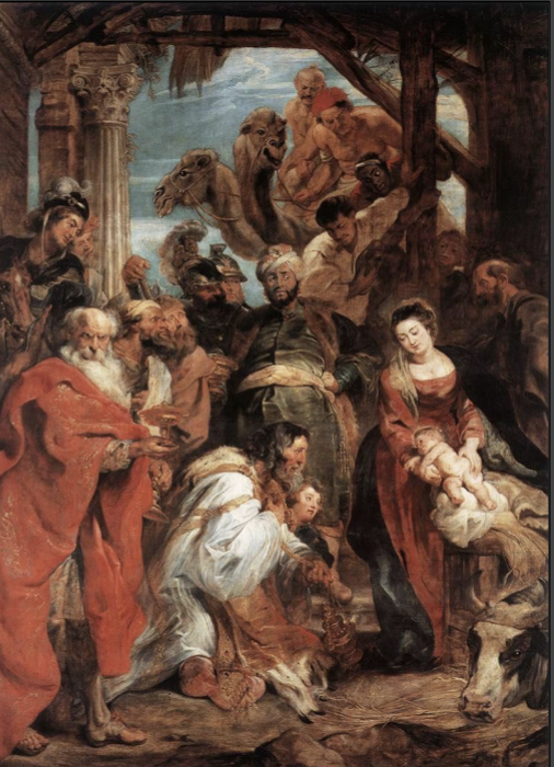 <p>Peter Paul Rubens (Flemish), Adoration of the Magi, 1624</p>