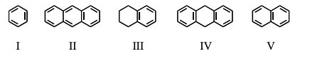 <p>Which of these compounds absorbs at the longest wavelength in the UV-visible region?</p>