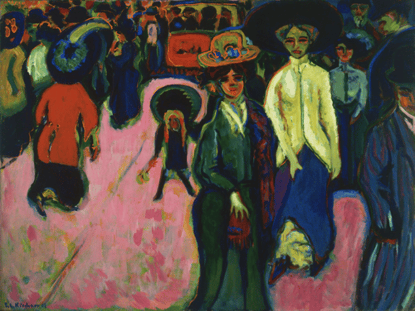 <p>Ernst-Ludwig Kirchner, 1908 (dated 1907), oil o/canvas</p>