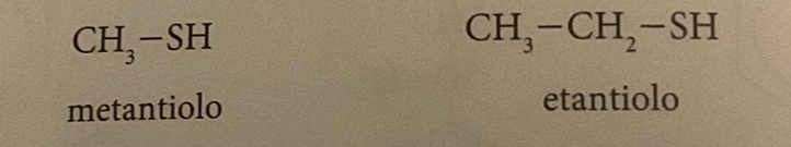 <p><span>Il nome è costituito dall’alcano corrispondente con suffisso -tiolo.</span></p>