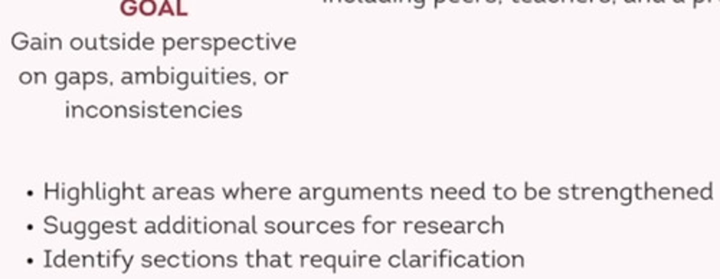 <p>Discuss the draft with others to get their feedback, including peers, teachers, and professional editor.</p>