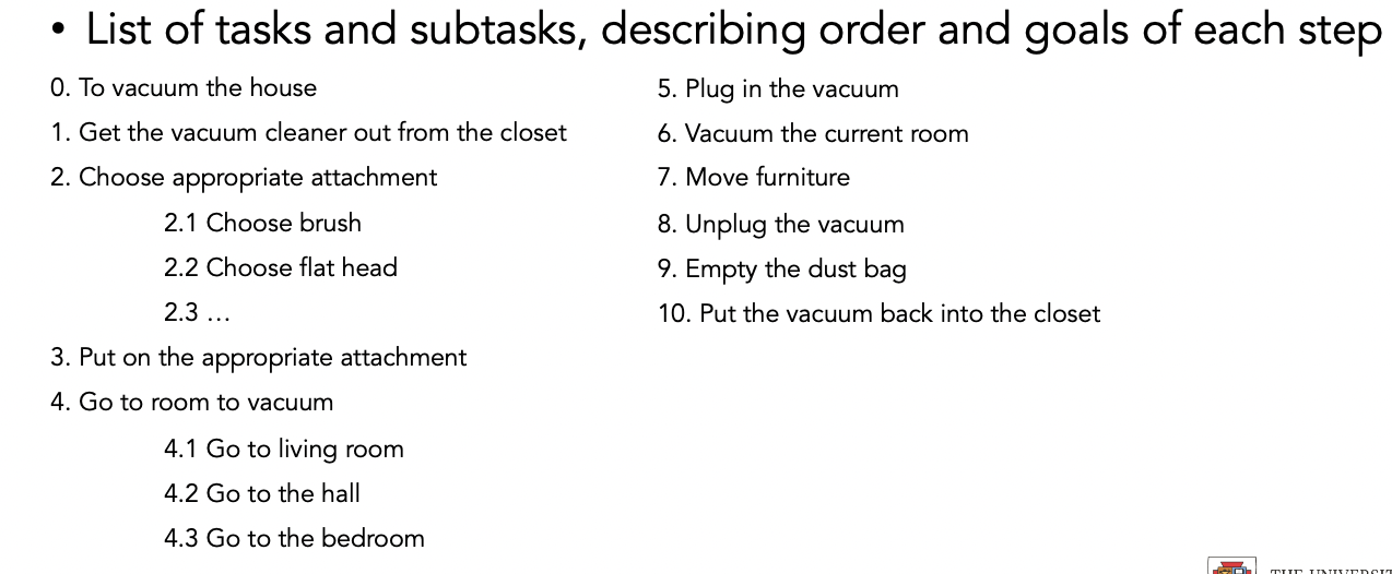 <ul><li><p>scenarios </p><ul><li><p>get inside the head-space, contact, situation of the person who will be using the interface</p></li></ul></li><li><p>create concrete, simple, representations of a task to be done</p></li><li><p>more explicit and focused than scenarios</p></li><li><p>mainly done to investigate an existing task</p></li><li><p>perfect for working through functionality and interface ideas</p></li><li><p>can use it to evaluate your interface</p></li></ul><p></p><p></p>