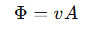 <p>Flux (Φ) represents the volume of fluid passing through a surface per unit time</p><p></p><ul><li><p>v= the velocity of the fluid </p><p></p></li><li><p>A is the cross-sectional area.</p></li></ul><p></p>