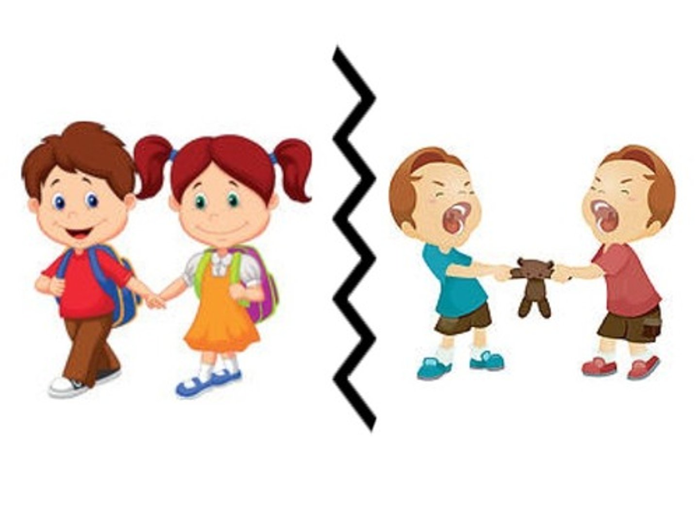 <p>to get along well/poorly/terribly</p>