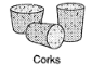 <p>Tapered plugs used to seal openings of glassware.</p>