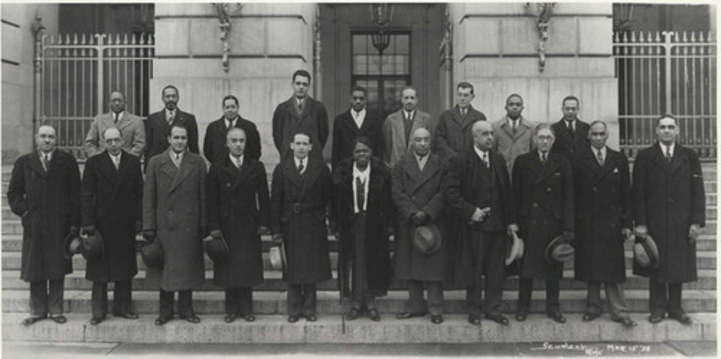 <p>Group of African Americans FDR appointed to key government positions; served as unofficial advisors to the president.</p>