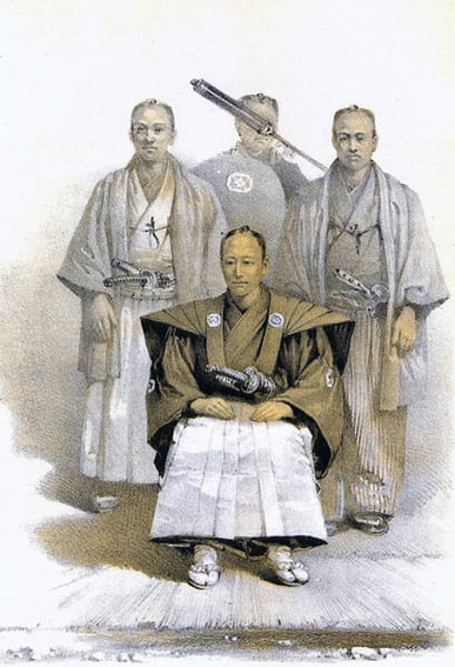 <p>Japanese feudal lord who commanded a private army of samurai; owed allegiance to the shogun</p>