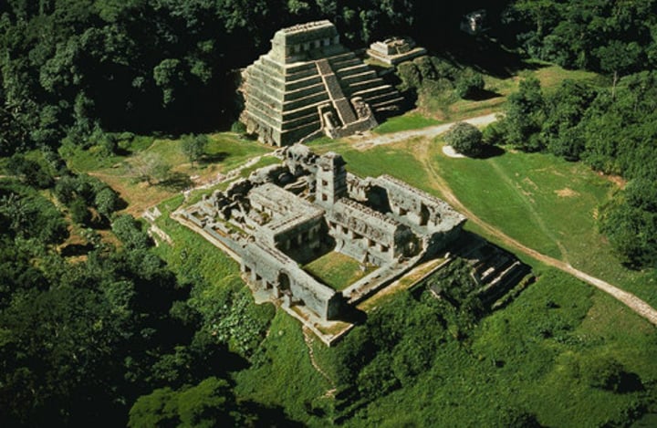 <p>Mexico 5th-8th century; contains some of the finest architecture, sculpture, roof comb and bas-relief carvings that the Mayas produced; history recorded in hieroglyphs</p>