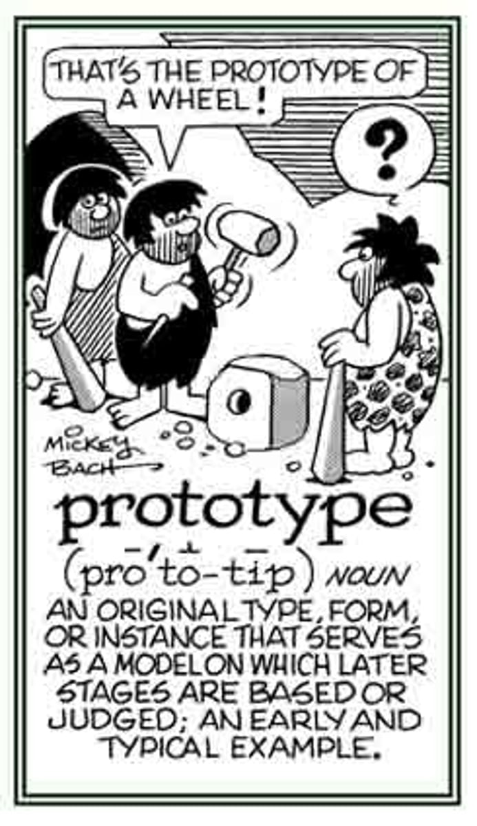 <p>a mental image or best example that incorporates all the features we associate with a category</p>