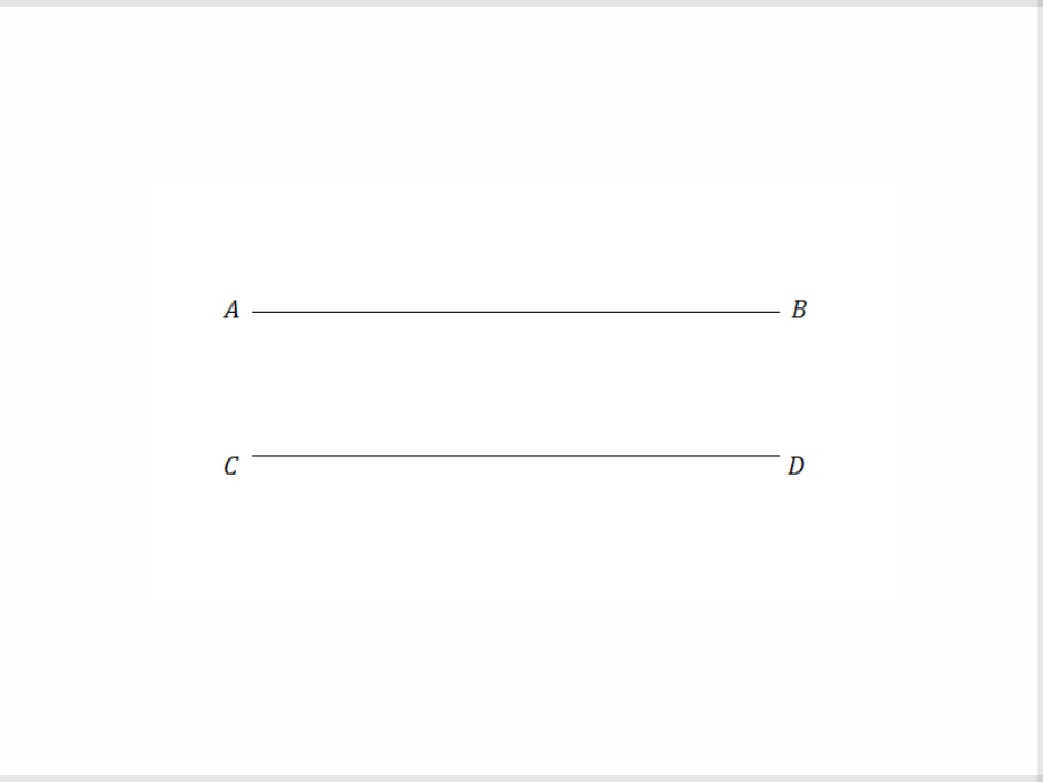 Lines in the same plane that do not intersect