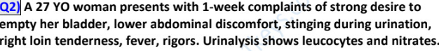<p>most likely diagnosis → </p><p>most appropriate management →</p>