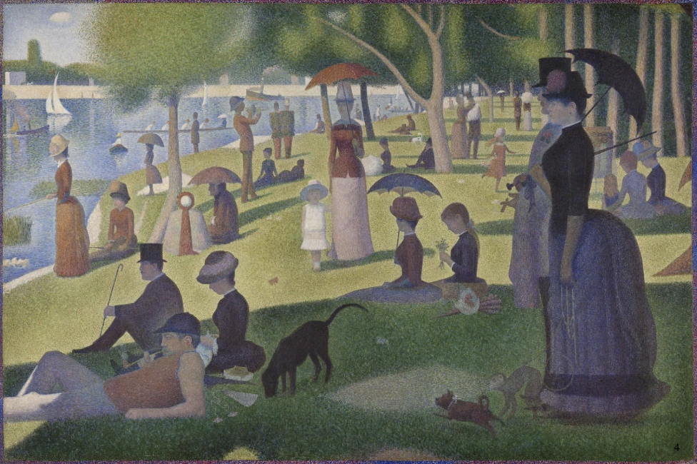 <p>A Sunday on La Grande Jatte, Georges Seurat 1884-86</p>