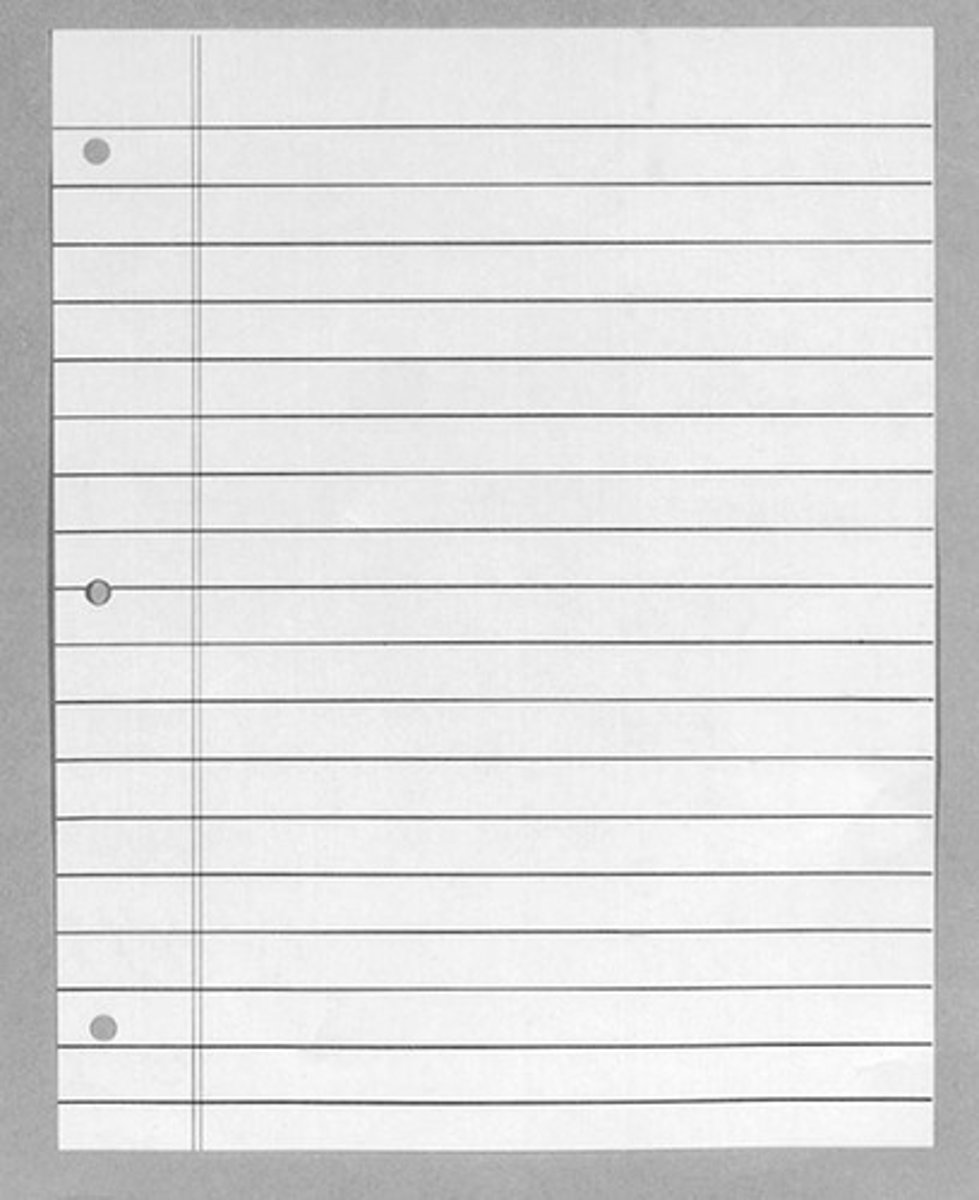 <p>1 piece of paper</p>