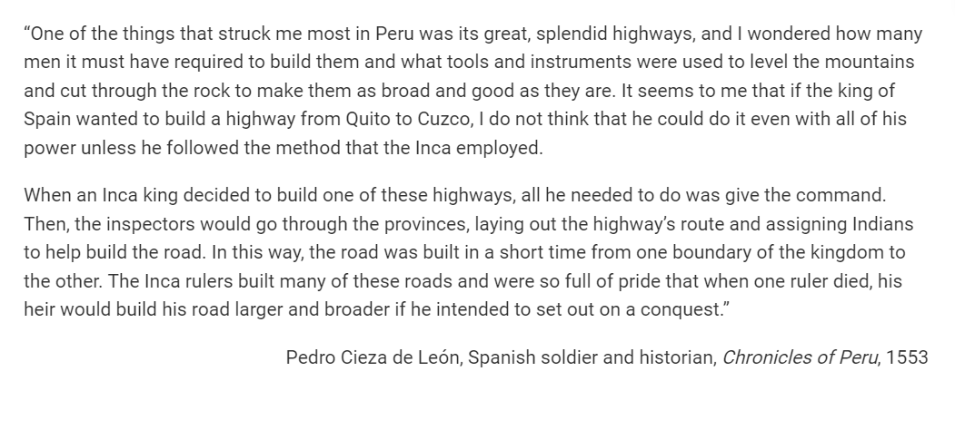 <p><mark data-color="red" style="background-color: red; color: inherit;"><span>Which of the following pieces of evidence most strongly supports the author’s arguments about the quality of the highways described in the passage?</span></mark></p>