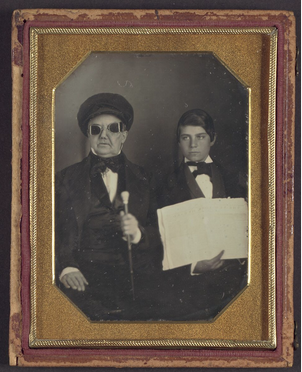 <p>Blind Man and His Reader</p>