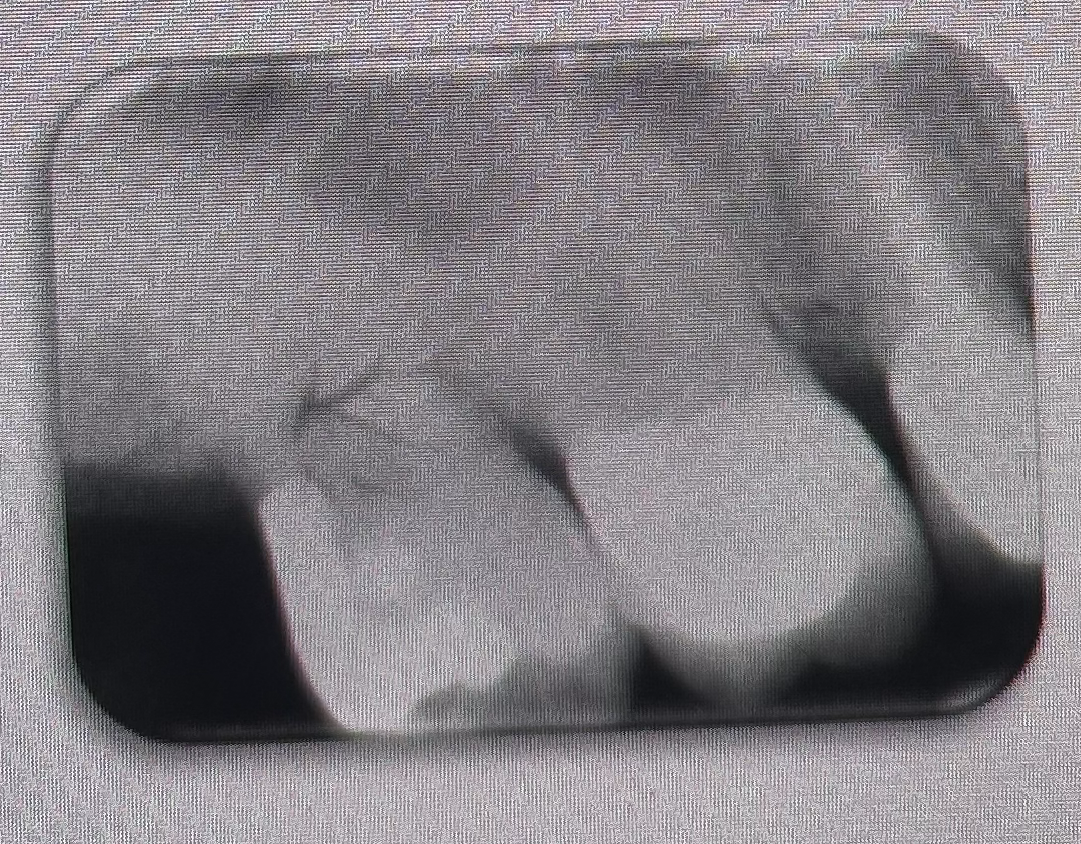 <p>THE PROCESSING ERROR DEPICTED IN THE PICTURE CAN BE DESCRIBED AS WHAT? THE CAUSE WAS DUE TO:</p>