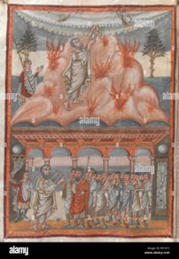 <p>Miniatura con Mosè, scuola di Tours</p>