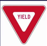 <p>This red and white sign means you should:</p>