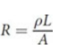 <p>Conductive materials that offer amounts of resistance between conductors (no resistance) and insulators (very high)</p><p>where ρ is the resistivity, L is the length of the resistor, and A is its cross-sectional area</p>