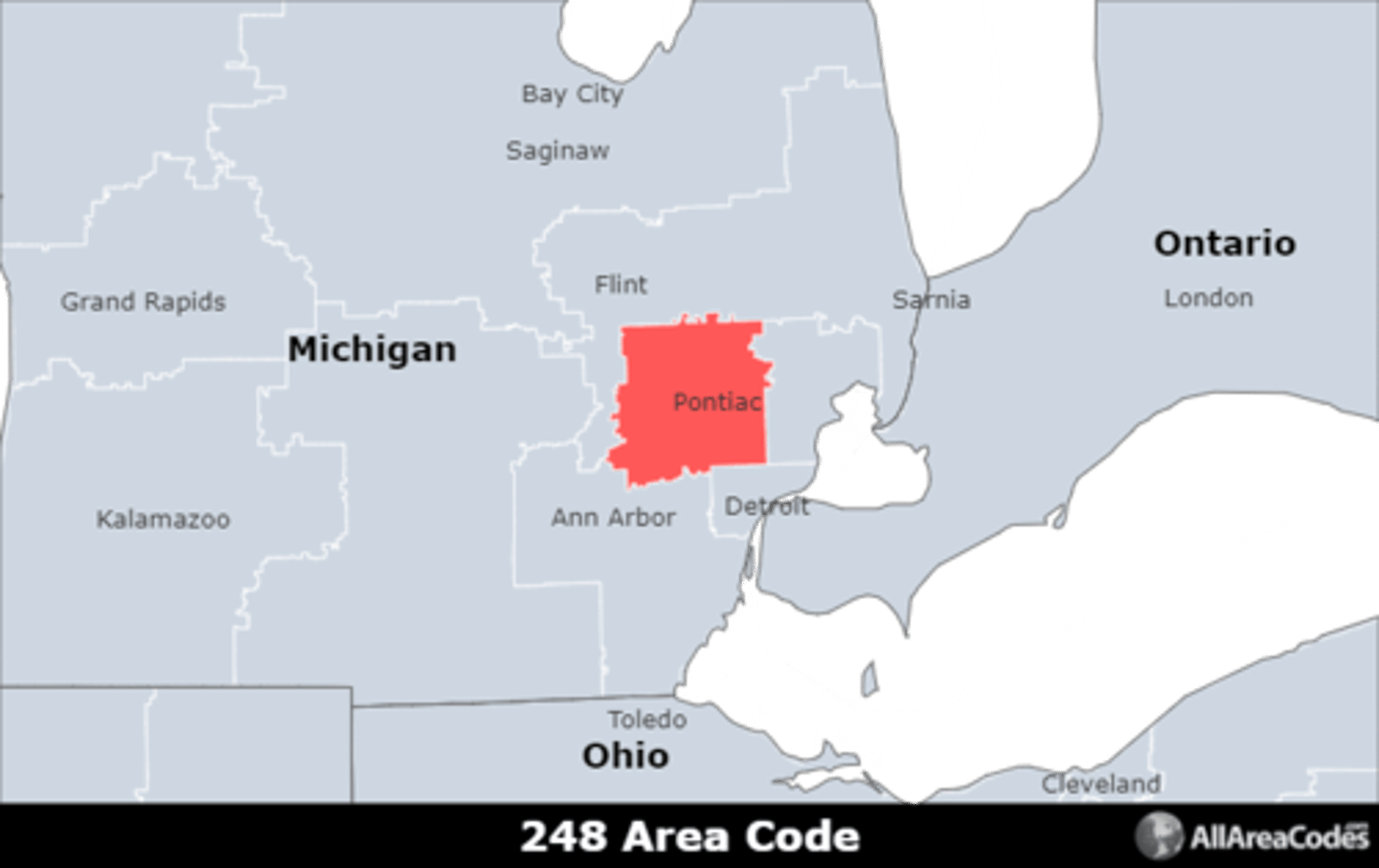 <p>Area code 248 is located in Michigan and covers Troy, Farmington Hills, Southfield, Rochester Hills, and Pontiac. It has a single overlay (947) that serves the same area.</p>