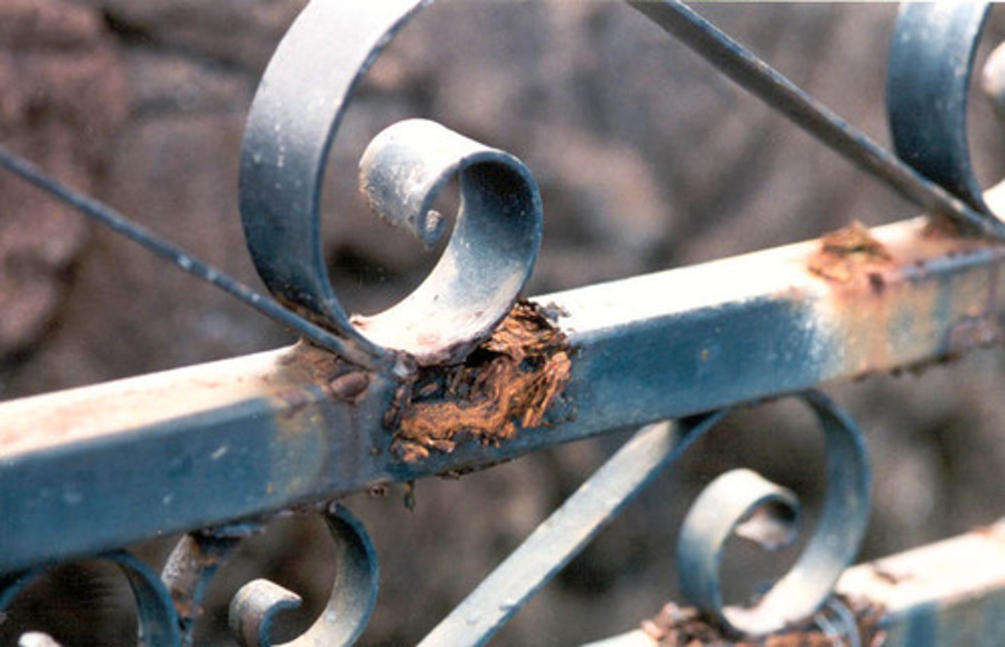 <p>The way in which acids react with some metals so as to eat away the metal.</p>