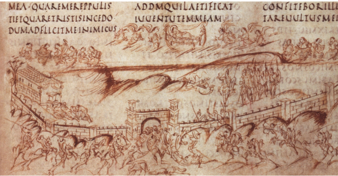 <p>Utrecht Psalter in Folio 25 Recto (Early Medieval)</p>