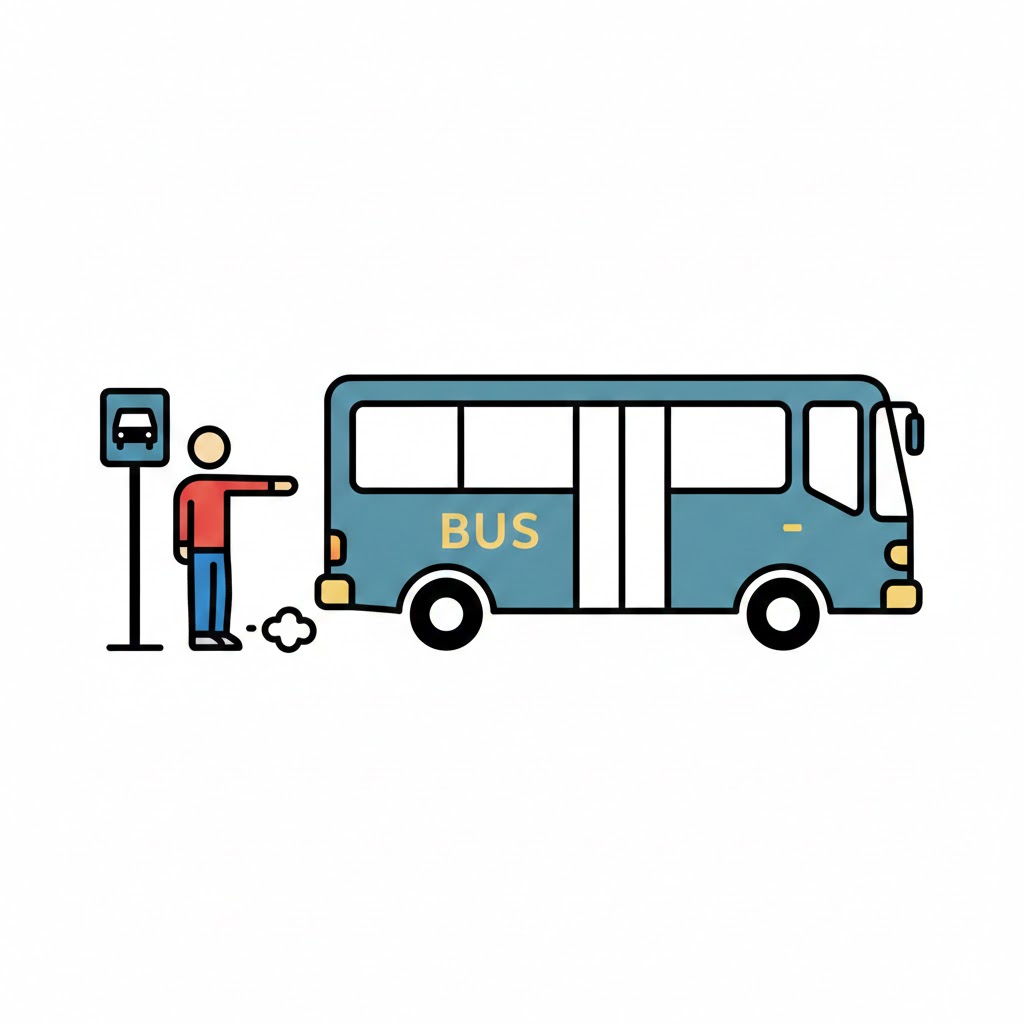 <p>pegar o ônibus</p>