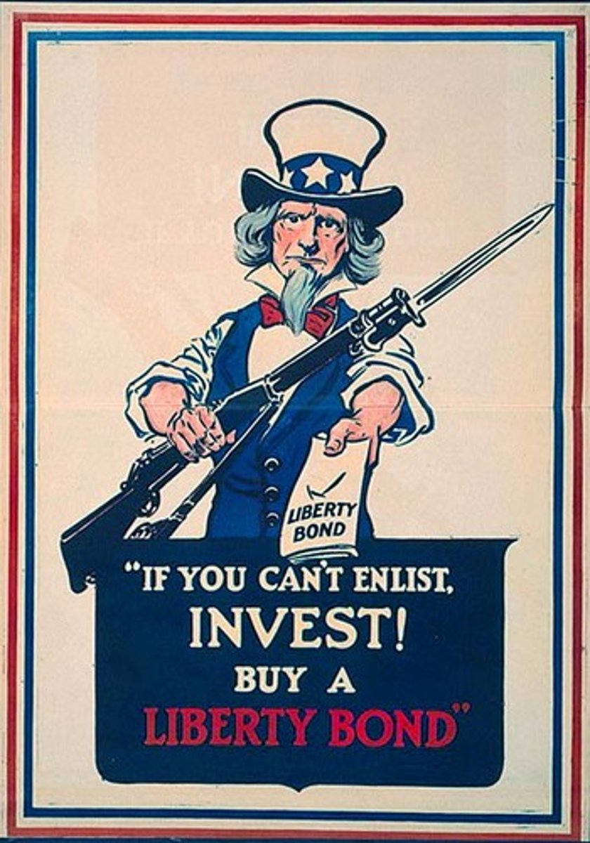 <p>Also known as "Liberty Bonds" Way to pay for the war, American public purchased them to prove their patriotism</p>