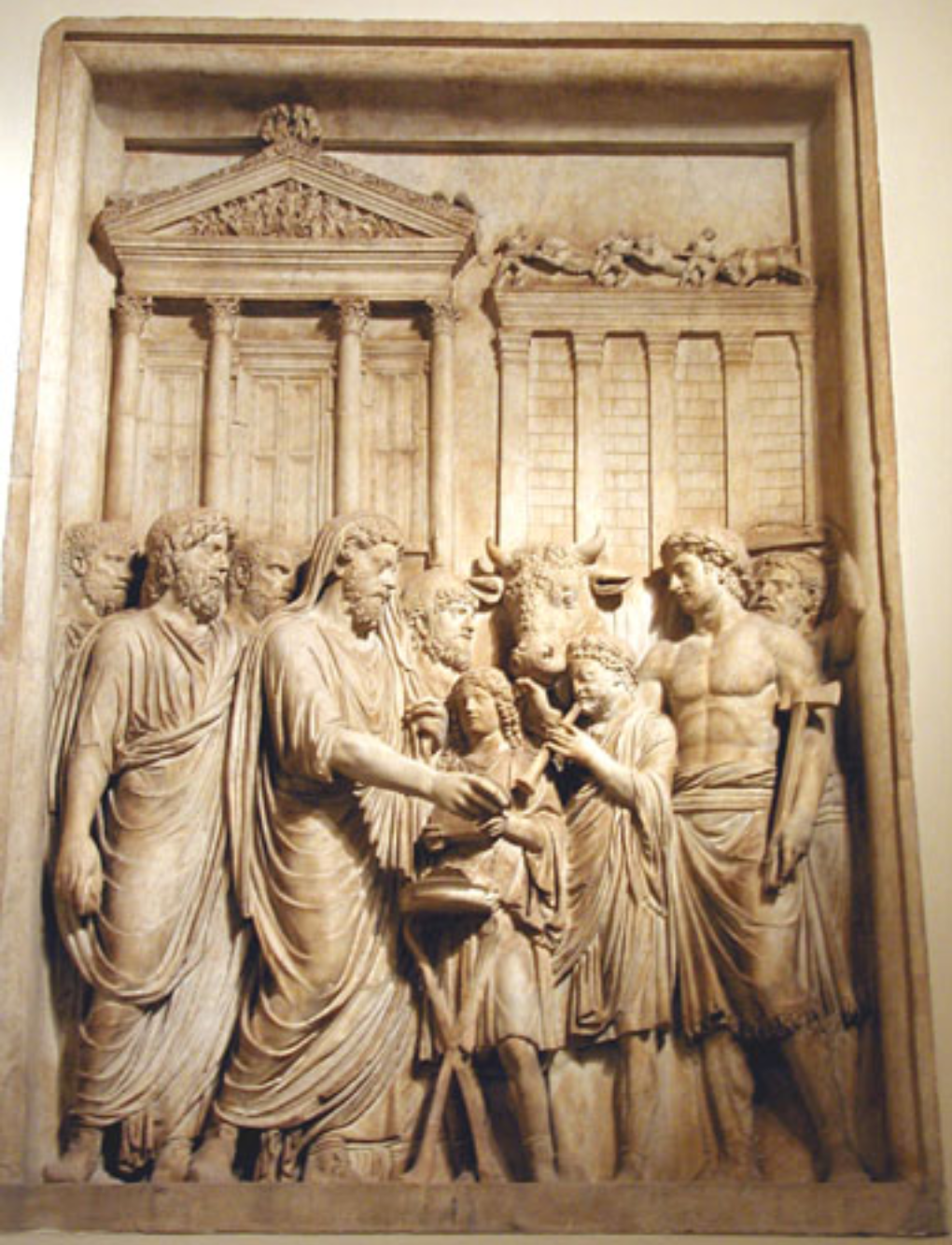 <p>Relief Panels from Lost Arches of Marcus Aurelius</p><p>• Marcus Aurelius Granting Clemency</p><p>• Triumph of Marcus Aurelius</p><p>ca. 176-180 CE</p><p>Marble</p><ul><li><p>subject matter</p><ul><li><p>gesture of clemency- echoes the eques statue</p></li></ul></li><li><p>sypnotic scene</p><ul><li><p>combining two distinct scenes into one visual field</p></li></ul></li><li><p>unsure what monument this is on- but it is on the Arch of Constantine</p></li></ul><p></p>