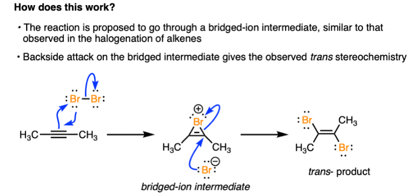 <p>Alkenes are more reactive than alkynes towards halogenation</p>