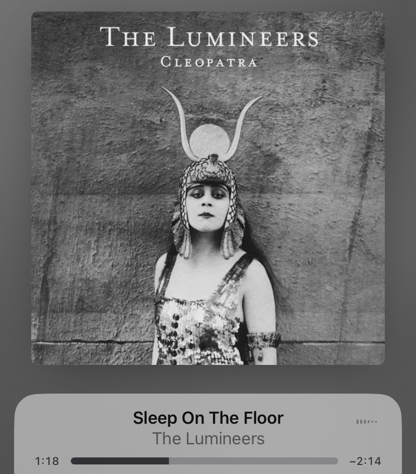 <p>Sleep On The Floor</p><p>The Lumineers</p>