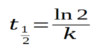 <ul><li><p>time needed to half a component. </p></li></ul><p></p>