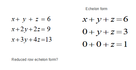 <p>In a row with x y and z</p>