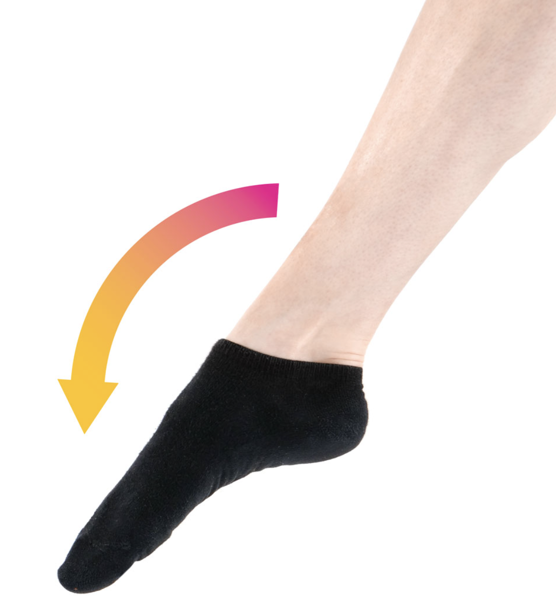 <p>depressing the foot, elevating the heel</p>