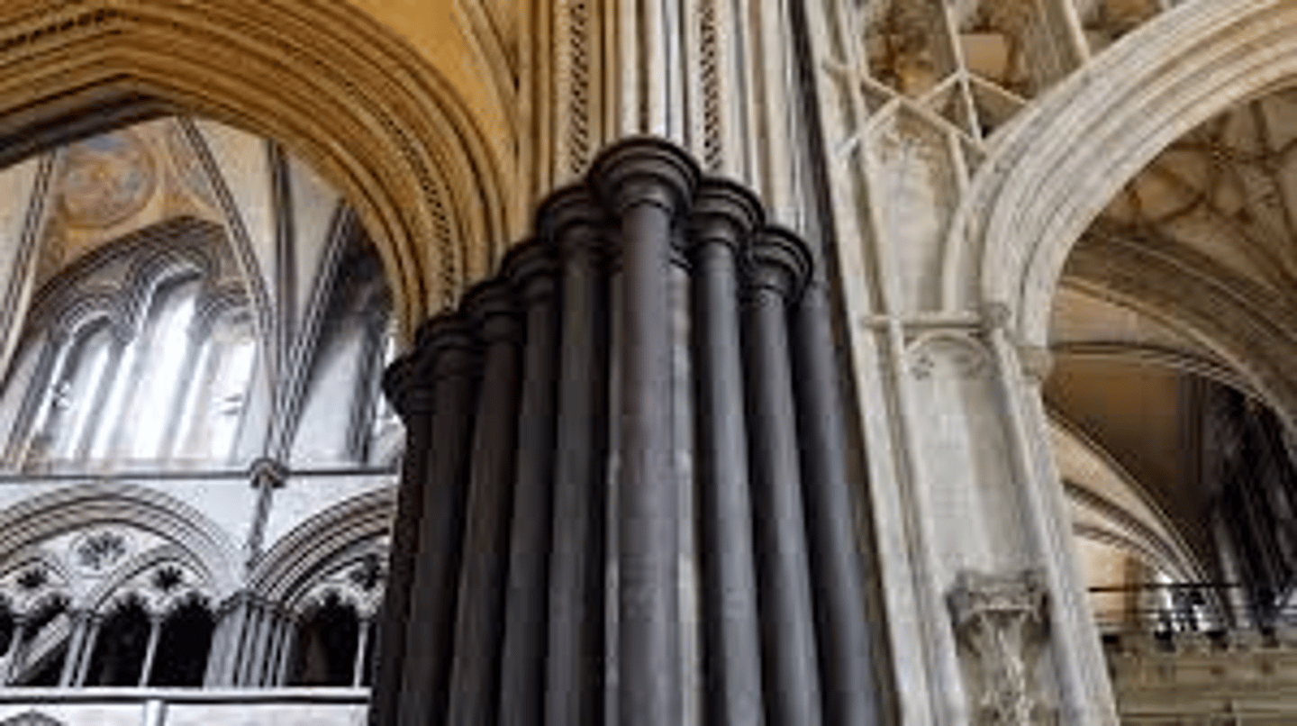 <p>a key material in English Gothic architecture, particularly from the 12th century onwards, prized for its polished, dark appearance that contrasted with lighter stone.</p>