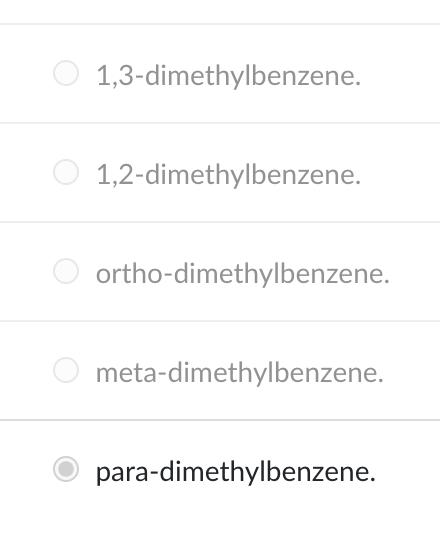 <p>&nbsp;</p><p>para-dimethylbenzene.</p>