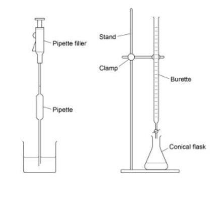 <ul><li><p>A rough titration used to determine the approximate amount of standard solution needed to neutralise an unknown solution </p></li><li><p>Subsequent more accurate titrations that you will use for your calculations </p></li></ul>