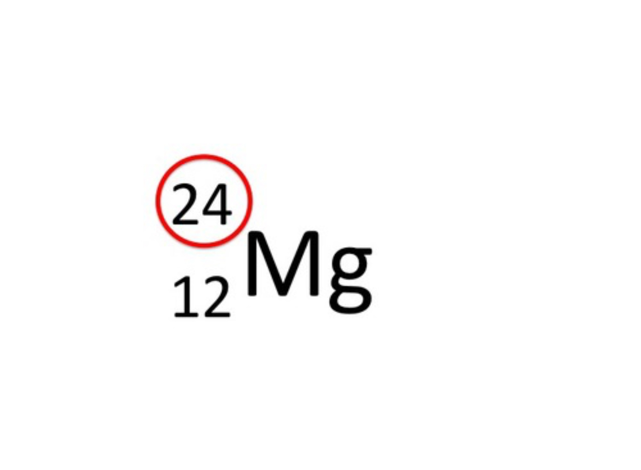 <p>it represents the total number of protons and neutrons in an atom and is indicated by the top number in isotope notation</p>