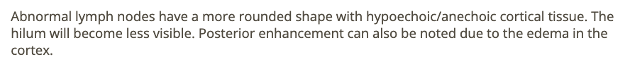 <p>b) abn enlarged LN</p>