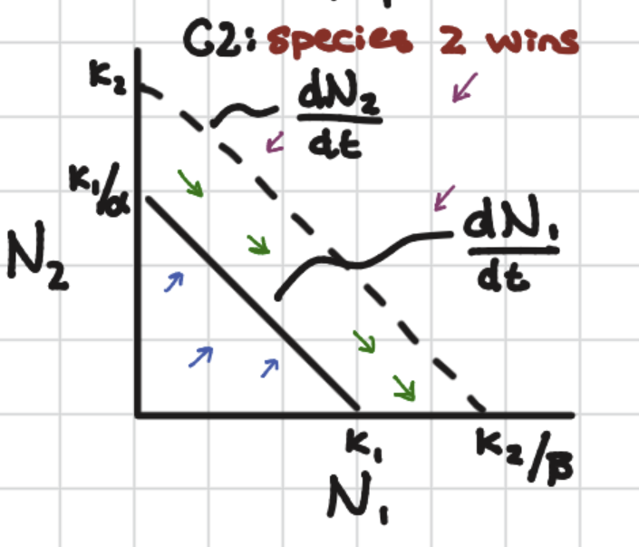 <p>Species 2 wins</p>