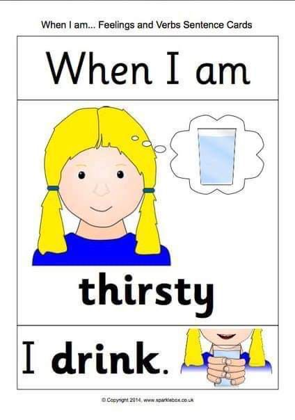 <p>when I am thirsty, I drink</p>
