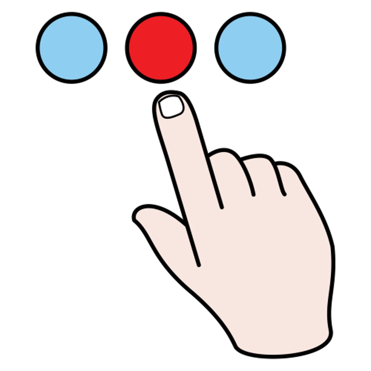 <p>to point at</p>