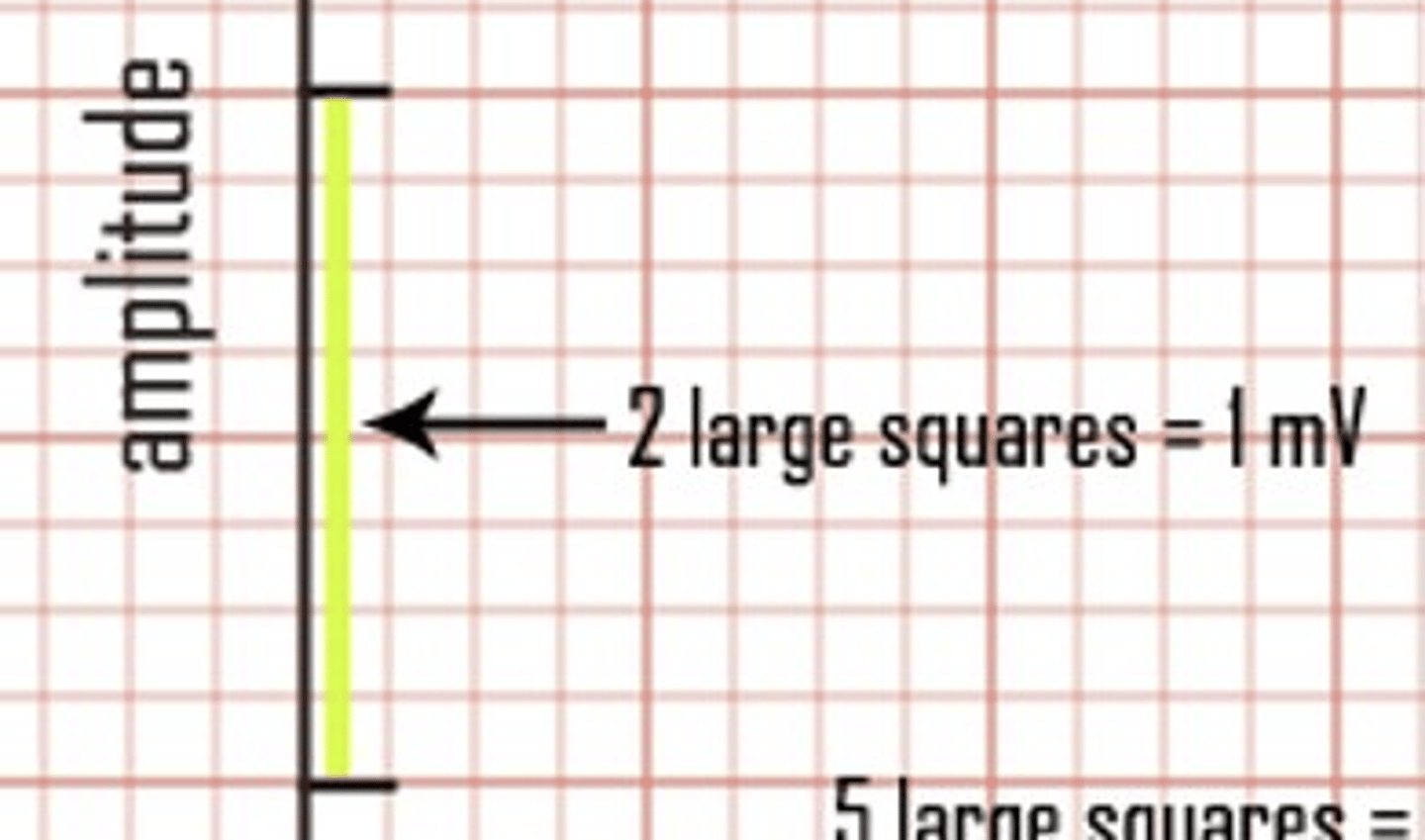 <p>2 large squares = 1mV</p>