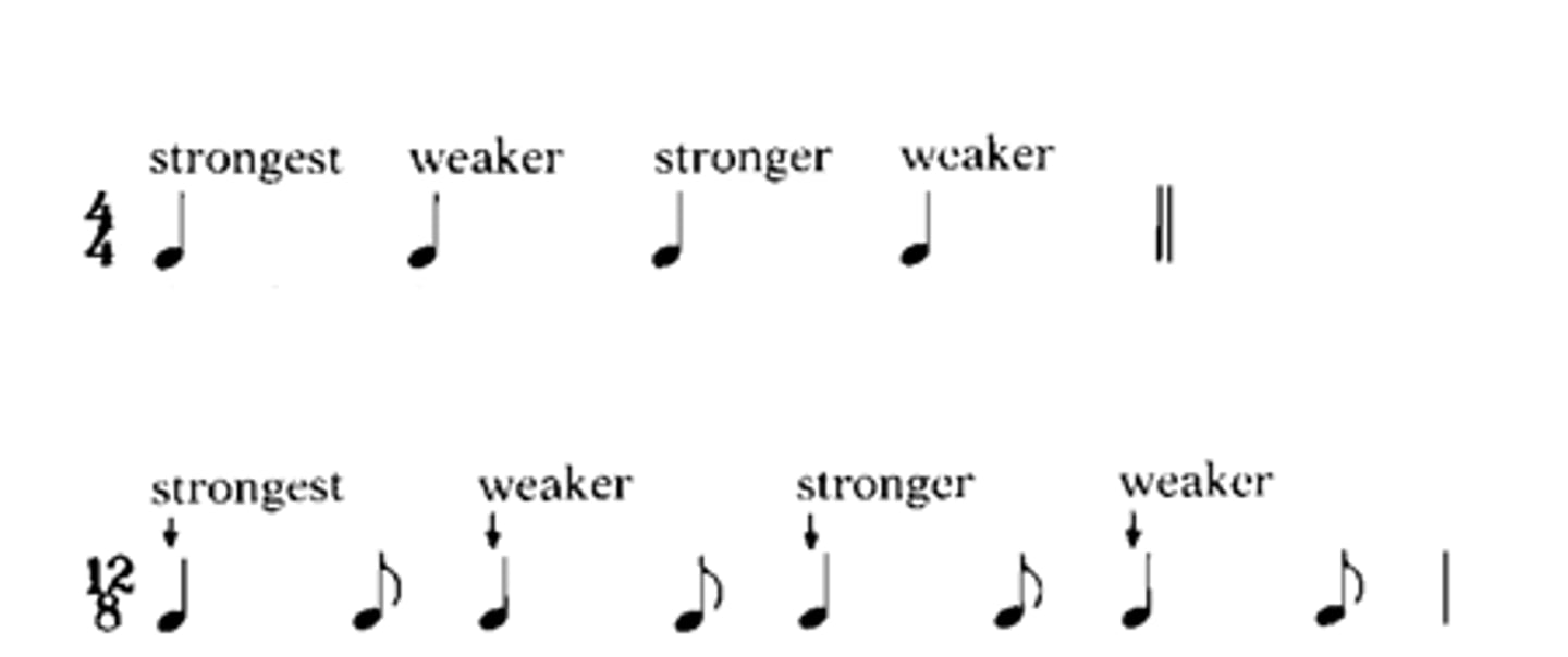 <p>The placement of stress determined by the arithmetic pattern of the line.</p>