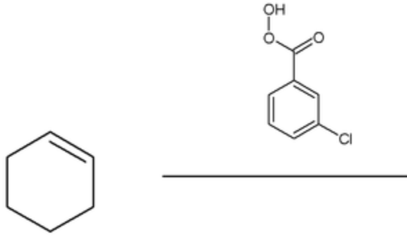 <p>draw mechanism of cyclohexene + mCBPA</p><p>which isomer is formed?</p>