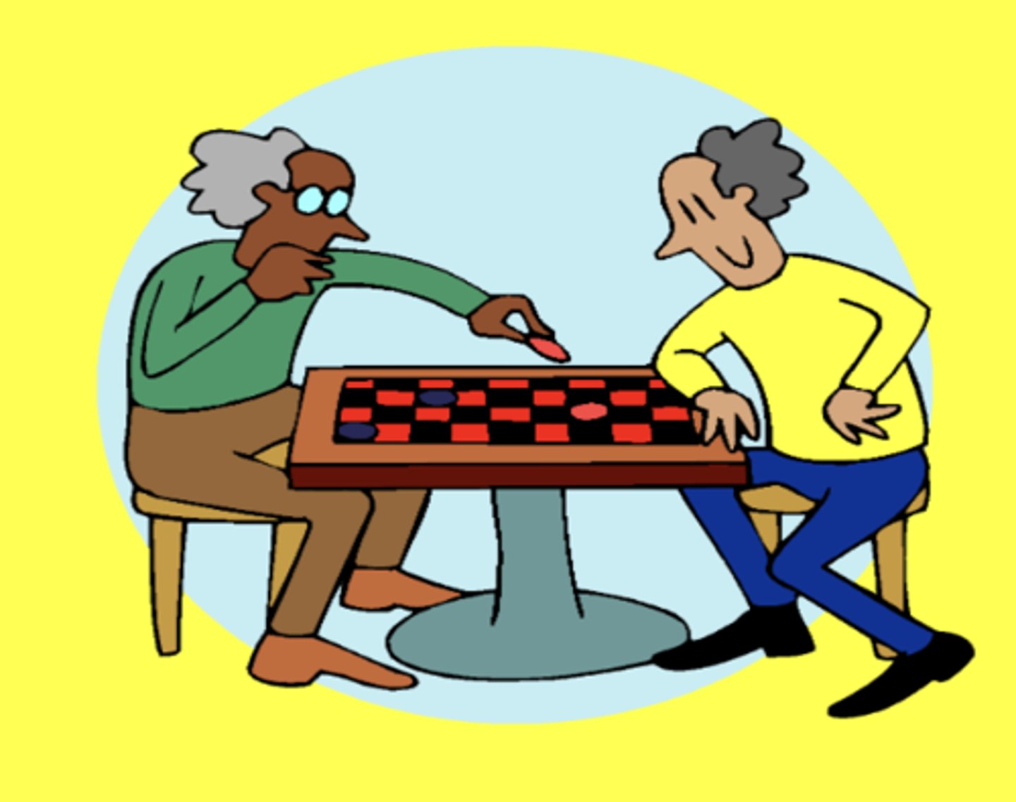 <p>to play checkers</p>