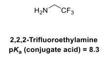 <p>Draw the equilibria for the protonation of this amine base</p>