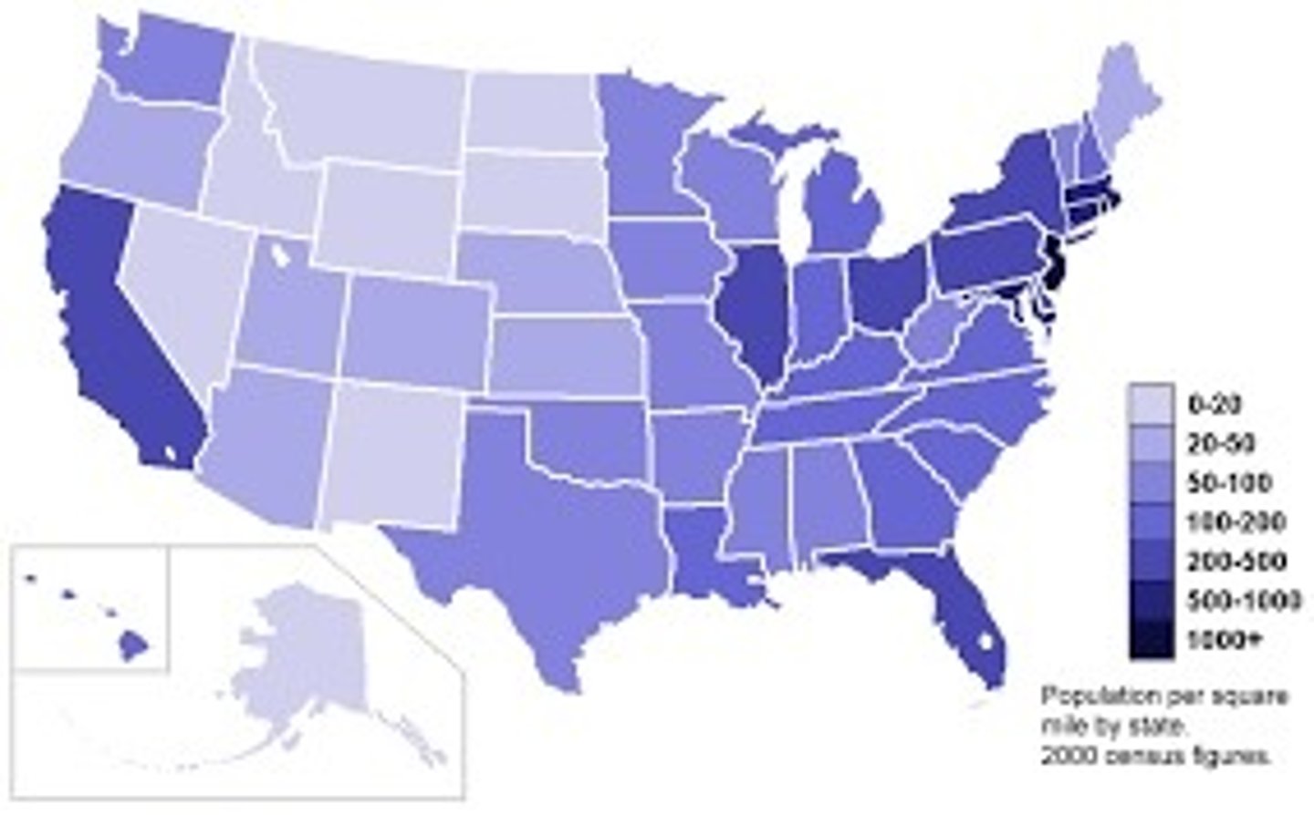 <p>uses various colors, shades of one color, or patterns to show the location and distribution of data</p>